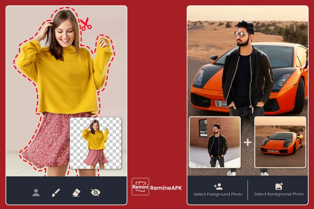 Background Remove in Remini MOD