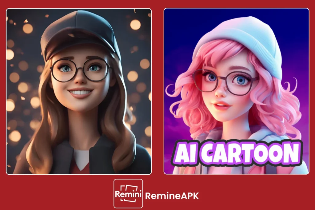 Design Cartoon with in Remini MOD